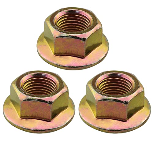 CHENJIN 712-0417A Sechskant-Flanschmutter, 3 Stück, Spindel-Klingenmuttern für Cub Cadet Zero Turn Mower RZT 50 - RZT 54 - RZT42, 7120417 9120417A Drehklinge Spindelmutter Cover