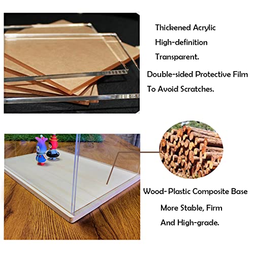 Thickened Clear Acrylic Display Case Assemble Countertop Box Storage Stand Protection Showcase For Figures Collectibles For Lego Models, 9.8X9.8X15.7In #TOP6