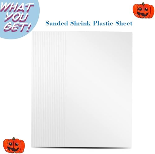 Miniatura 2 de Warckon 36 hojas de plástico retráctiles, hojas de película retráctil de papel de arte retráctil, esmerilado Ruff n' Ready para niños, manualidades