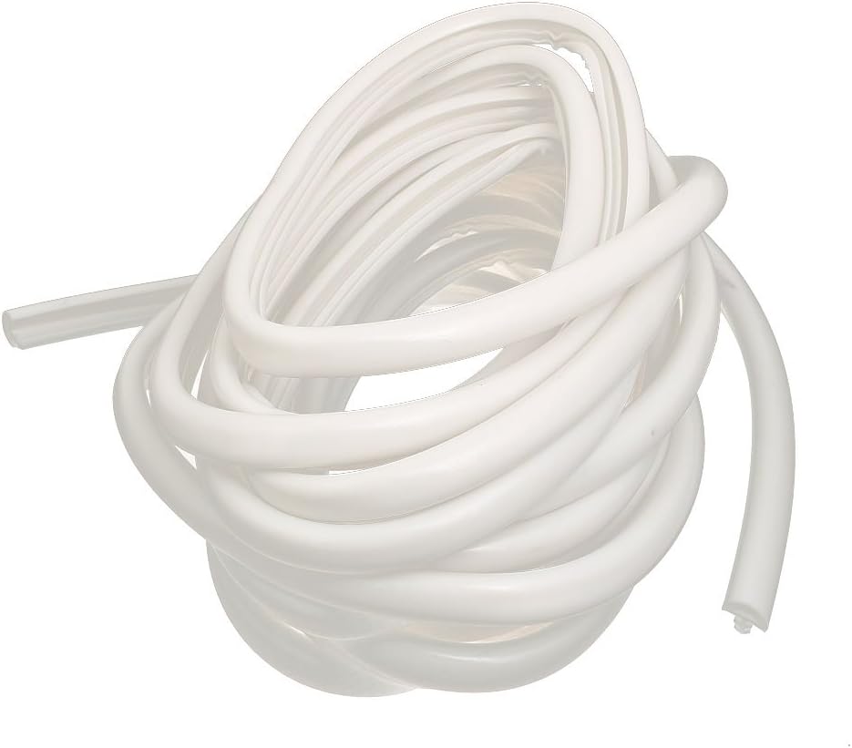 uxcell 5Meter 5x10mm Rubber Half Round Shape Door Frame Groove Weather