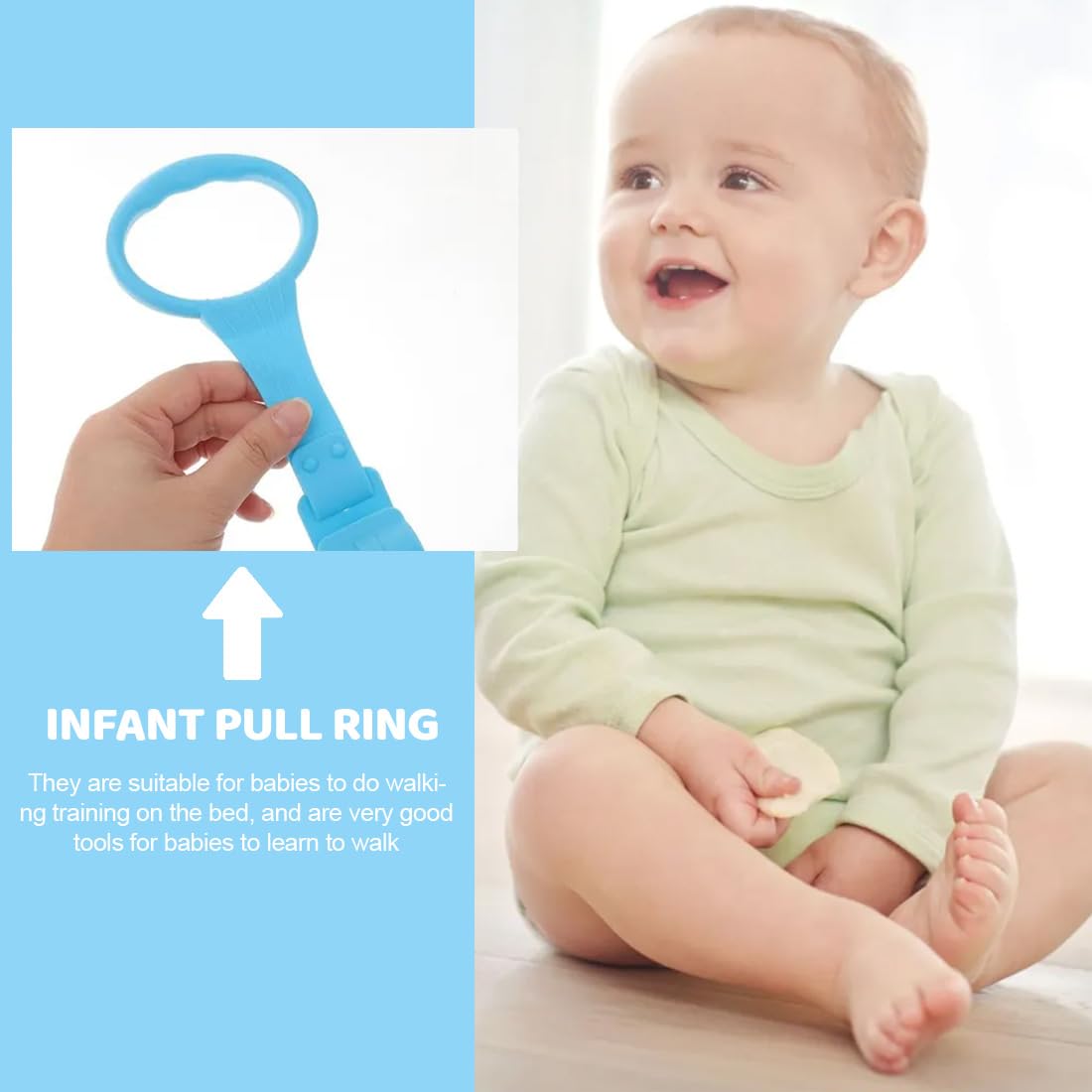 Anneaux Parc Bebe, Anneaux pour Lit Bébé, Anneaux Entraînement Équilibre 8 Pièces