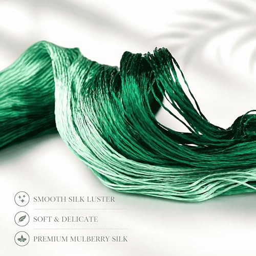 Image of MIINGGUXIUYI Mulberry Silk Floss Embroidery Thread Floss-Cross Stitch Threads China Silk Woven Jewelry Threads DIY Sewing Kits (89)