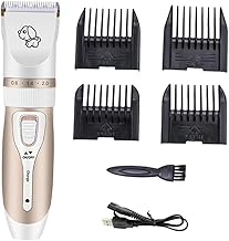 Pet Clippers for Dogs and Cats R-Type Safe Head Hair Trimmer with Removable Blade Quiet Operation Grooming Tool for Rabbits and Pets White Set Without