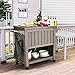 YITAHOME 85 Quart Rolling Cooler Cart with Bottle Opener Drainage, Portable Cooler on Wheels, Outdoor Beverage Cart Ice Chest for Patio Pool Deck Party BBQ Cookouts (Taupe)