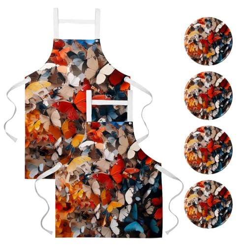 Tablier de cuisine et nettoyage réglable avec ses 4 broches