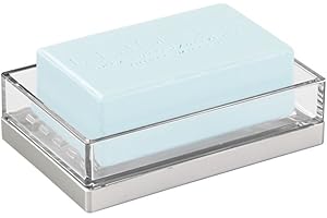 iDesign Clarity BPA-Free Brushed Nickel Soap Dish