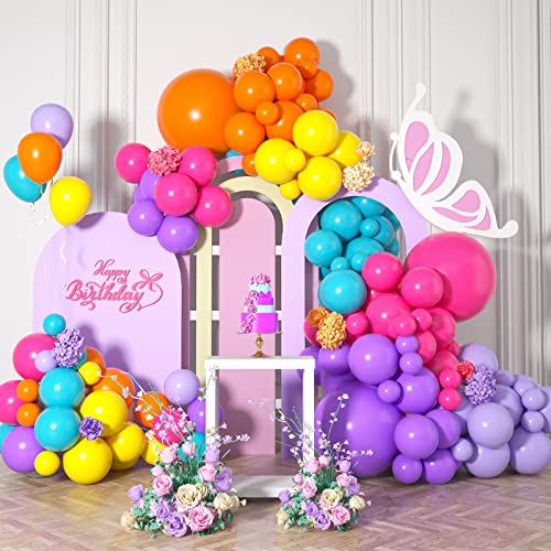 Blue Purple Balloon Arch Kit, Encanto Balloon Arch Kit, 126Pcs Balloon Arch With Purple Blue And Rose Red Balloons, Rose Red Purple Balloon Arch For Girls Birthday Encanto Theme Party Decorations #TOP10