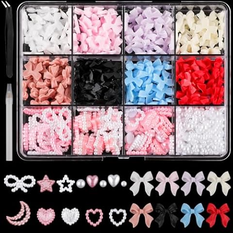 500pcs Assorted 3D Nail Charms by PEUTIER Cover