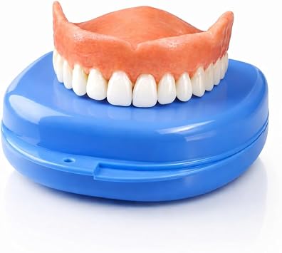 Temporary Immediate Upper Denture False Teeth for Quick Replacement - Easy to Use Dentures for Women/Men with Natural Smile in Minutes/Medium-Large