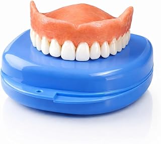 Temporary Immediate Upper Denture False Teeth for Quick Replacement - Easy to Use Dentures for Women/Men with Natural Smile in Minutes/Medium-Large