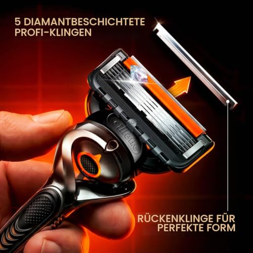 Gillette Fusion5 ProGlide Handrasierer Herren, 1 Rasierer + 1 Ersatzklinge, FlexBall Griff, 5 diamantbeschichtete Klingen… – Ansicht 6