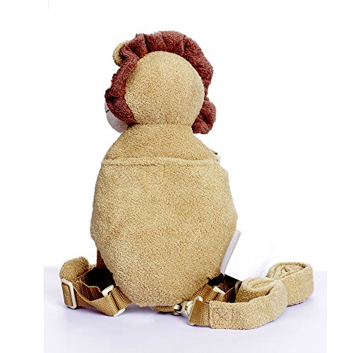 Berhapy 2 in 1 Lion Toddler Safety Harness Backpack Children's Walking Leash Strap(Yellow)