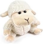 Tiny Heart Sheep Animaux farcis, peluche de mouton Jouet d'agneau Mignon animal doux farci Agneau Enfants Garçons et filles Cadeau Maison Décor Jouets d'agneaux blancs mignons (position assise)