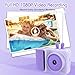 Kids Instant Print Camera,1080P Videos Digital Camera for Kids, Toddler Camera for Christmas Birthday Toy Gifts for Girls/Boys Age 3-12, Portable Kids Camera for 3 4 5 6 7 8 9 10 with SD Card (Purple)
