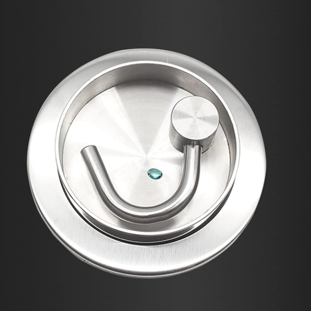 Stainless Steel Door Hook, Hidden Rotating Hook Door Wall Movable Hook, Silver