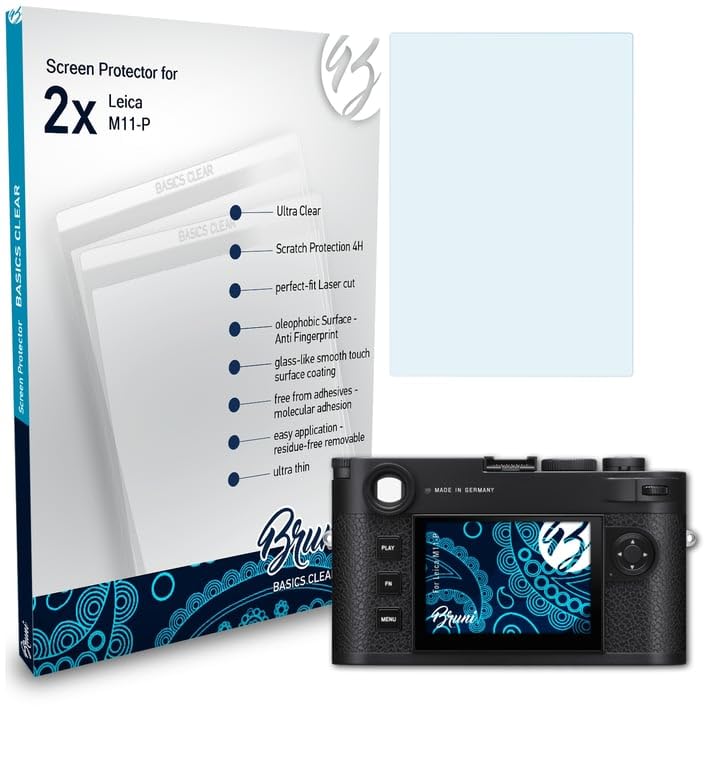 Bruni Screen Protector compatible with Leica M11-P Protector Film, crystal clear Protective Film (2X)