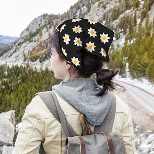 Lenço de cabeça de bandana de crochê,Mulheres Crochet Cabelo Bandana | Cachecóis de crochê floral de
