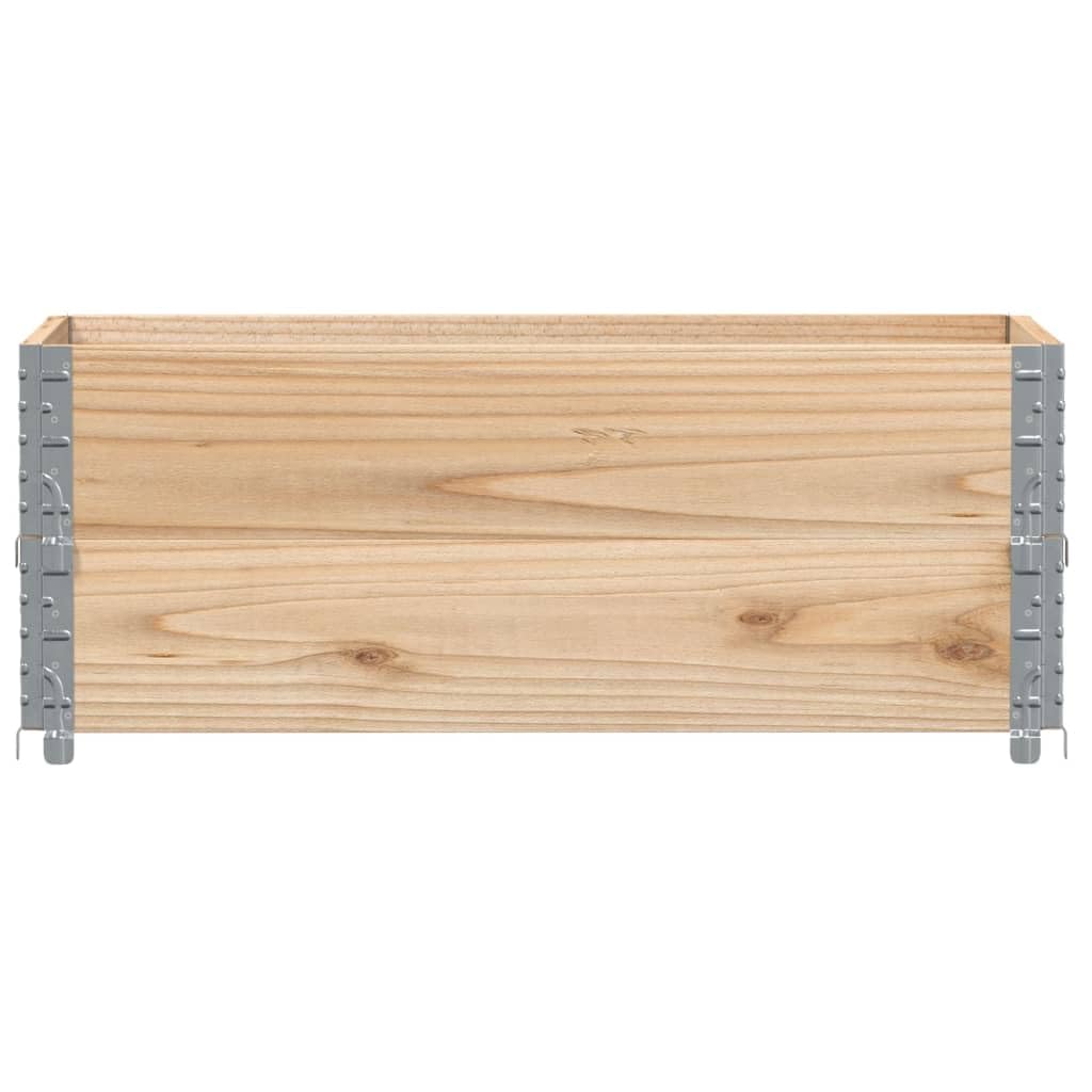 Paletten-Aufsatzrahmen 2 Stk. 100x50 cm Massivholz Kiefer stapelbar klappbar für Lagerung Transport und Ladungssicherung in Werkstatt Logistik und Versand