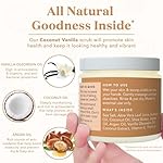 Bare Botanics Coconut Vanilla Body Scrub 24oz | Made in Madison, WI | All Natural Sea Salt Exfoliator w/ Skin Loving Moisturizers | Vegan & Cruelty Free | Gift Ready Packaging w/ a Cute Wooden Spoon - Image 5