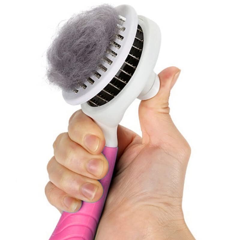 Pet Hair Brush, Dog and Cat hair brush one push button release, Pet hair removing brush, Easy grooming pet hair brush, pet hair cleaning…