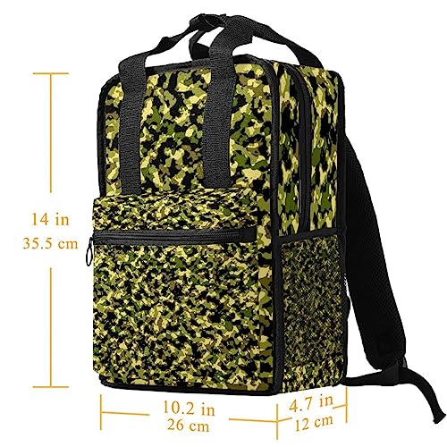Sac à dos pour garçons kaki vert multicolore réglable 35cm - 5