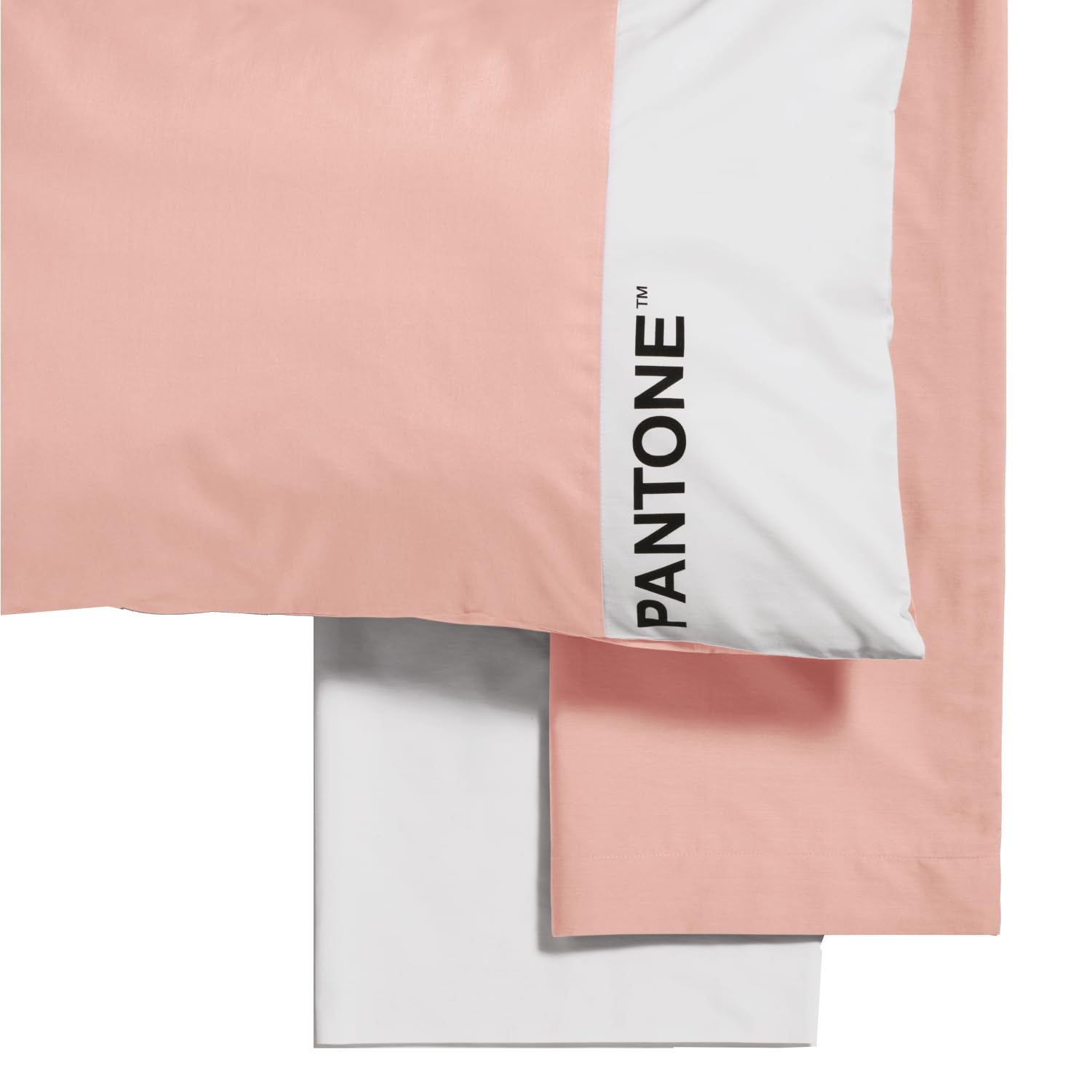 PANTONE™ - komplet pościeli bawełnianej na łóżko dwuosobowe 240 x 280 cm + prześcieradło z gumką z podwójnym łóżkiem, ochraniacz na materac 180 x 200 cm, z gumkami do materaca o wymiarach do 30 cm i