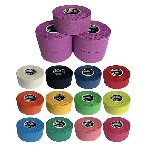 Image of Ringside 1 inch Athletic Trainers Tape, Cotton Kinesiology Tape for Combat Sports, Adhesive, 30 Foot Rolls, Purple, 5 Pack