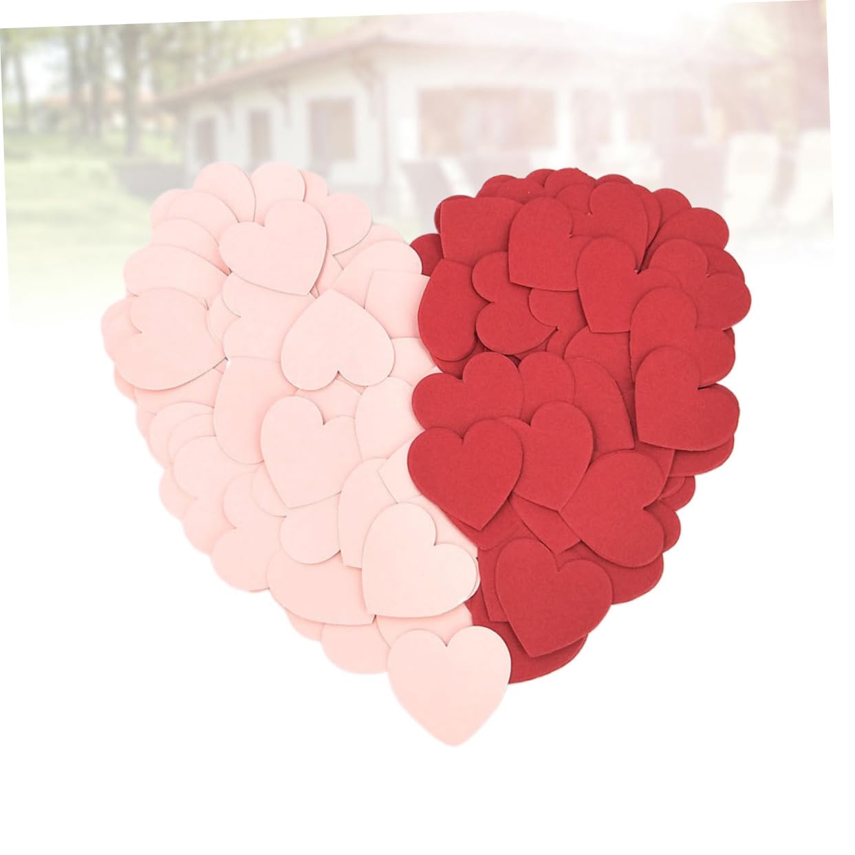 jojofuny 1200pezzi Confetti Forma Di Cuore Mini Per Decorazioni Feste Di Compleanno e Matrimonio Rosso Rosa Accessori Per Eventi Felici