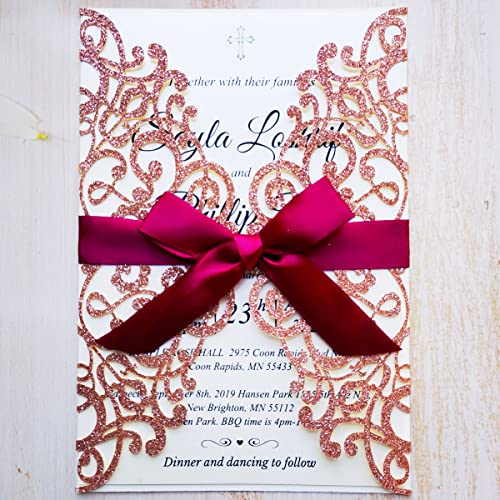 Tarjetas de invitación de boda corte láser para emocionar a tus seres queridos