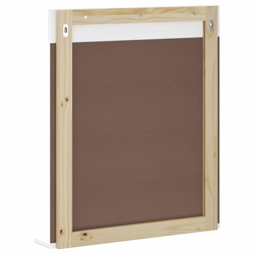Badspiegel mit Ablage Berg weiß 60 x 12 x 70 cm massivholz kieserglas Spiegel wandmontage für Flur Bad Rasur und Kosmetik Stauraum