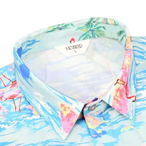 Image of Hawaiian Shirt for Men Tropical Shirts Summer Beach Button Down Short Sleeve Luau Aloha Floral Cruise Vacation Outfit 2026