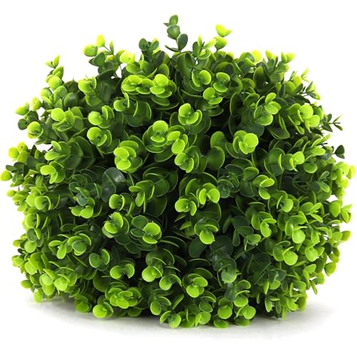 3rd Street Inn Topiary Ball - Artificial Topiary Plant - Wedding Decor - Indoor/Outdoor Artificial Plant Ball - Topiary Tree Substitute (11" MD (2-Pack), Wintergreen)