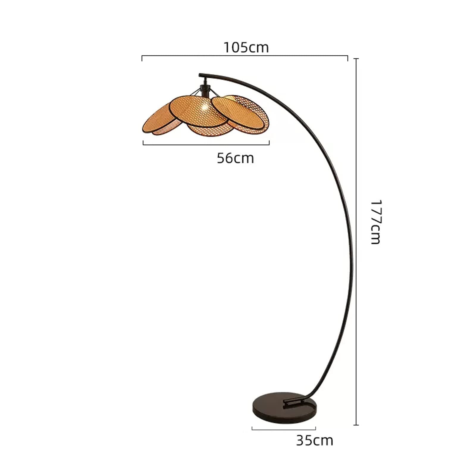 Lampada alta Soggiorno retrò minimalista (senza fonte di luce) per la sala da pranzo(Beige)