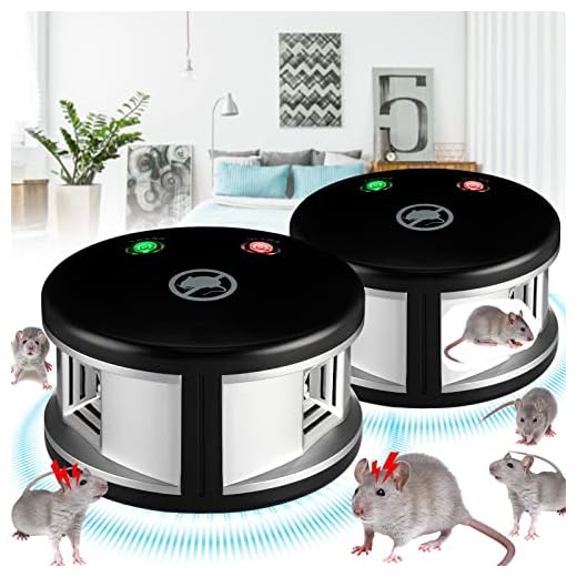 2 Pack Ultrasonic Squirrel Repellent Indoor Ultrasonic Pest Repeller 4 in 1 Pressure Wave Mouse Repellent Electronic Home Defense Pest Control Mouse Deterrent Plug in for Rodents