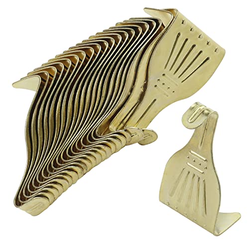 Antrader 24pcs Picture Rail Moulding Hanger Brass Bronze Chrome Mirror Photo Frame