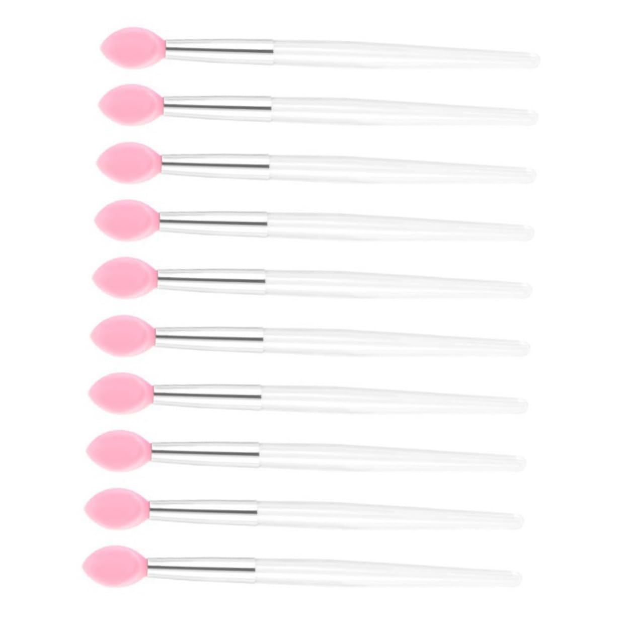 Ipetboom 10Pcs Silicone Lip Brush Lipstick Applicator for Precise Application Portable Makeup Tools with Handle for Lip Masks Lip Care