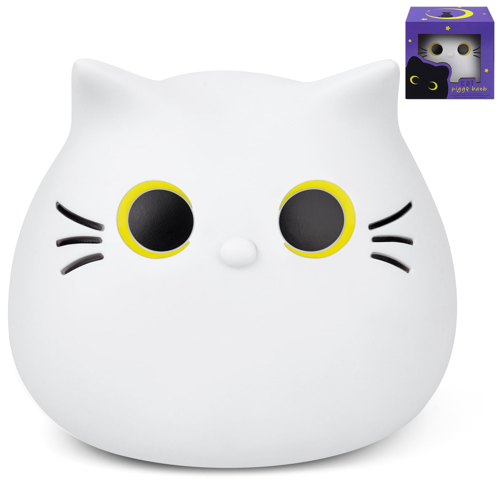 Amazon.co.jp: JIZWPOOM 貯金箱、かわいい猫の貯金箱、子供用の貯金箱