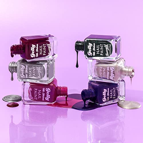 Barry M Gelly Hi Shine Nail Paint, Shade Dandelion | Metallic Golden Nail Polish - Image 5