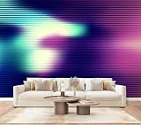 Wall Mural Peel & Stick an Abstract Glitch Colorful Techno Backdrop Aesthetics Vaporwave Style Self-Adhesive Wallpaper Removable Wall Decal Wall Sticker Home Decor for Living Room Bedroom 100'x144'