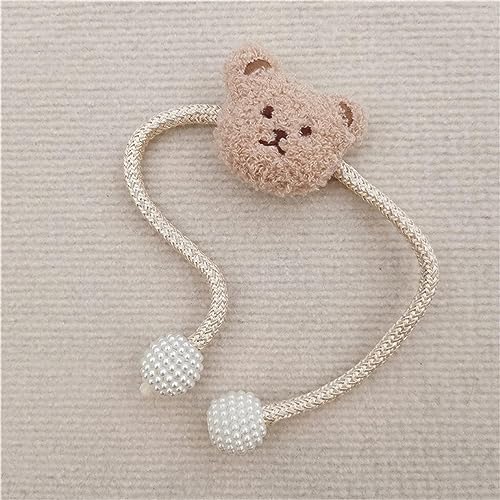 2 fermatenda, fermatenda per tende, con orsetto