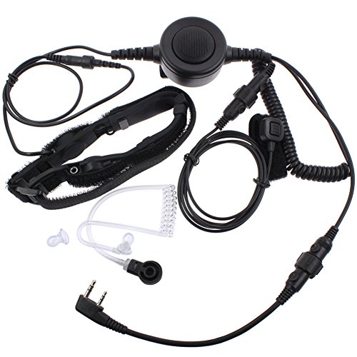 TENQ Professional Tactique Military Police FBI Bodyguard Forehead/Throat Mic Microphone Large Armpit PTT