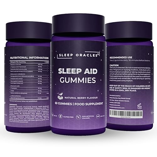 Sleep Oracles Magnesium Glycinate Sleep Aid Gummies | with Ashwag...