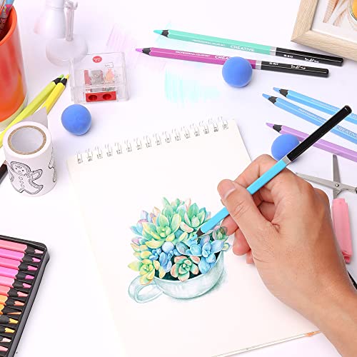 Indra 36 Macaron Pastel Colored Pencils, Professional Oil Colored Pencils For Drawing And Sketching, Gift Tin Box For Adults Kids Beginners #TOP7