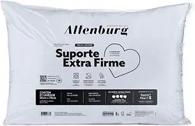 Travesseiro Altenburg Extra Firme, Suporte, 50 x 70 cm, Percal 180 Fios, 100% Algodão
