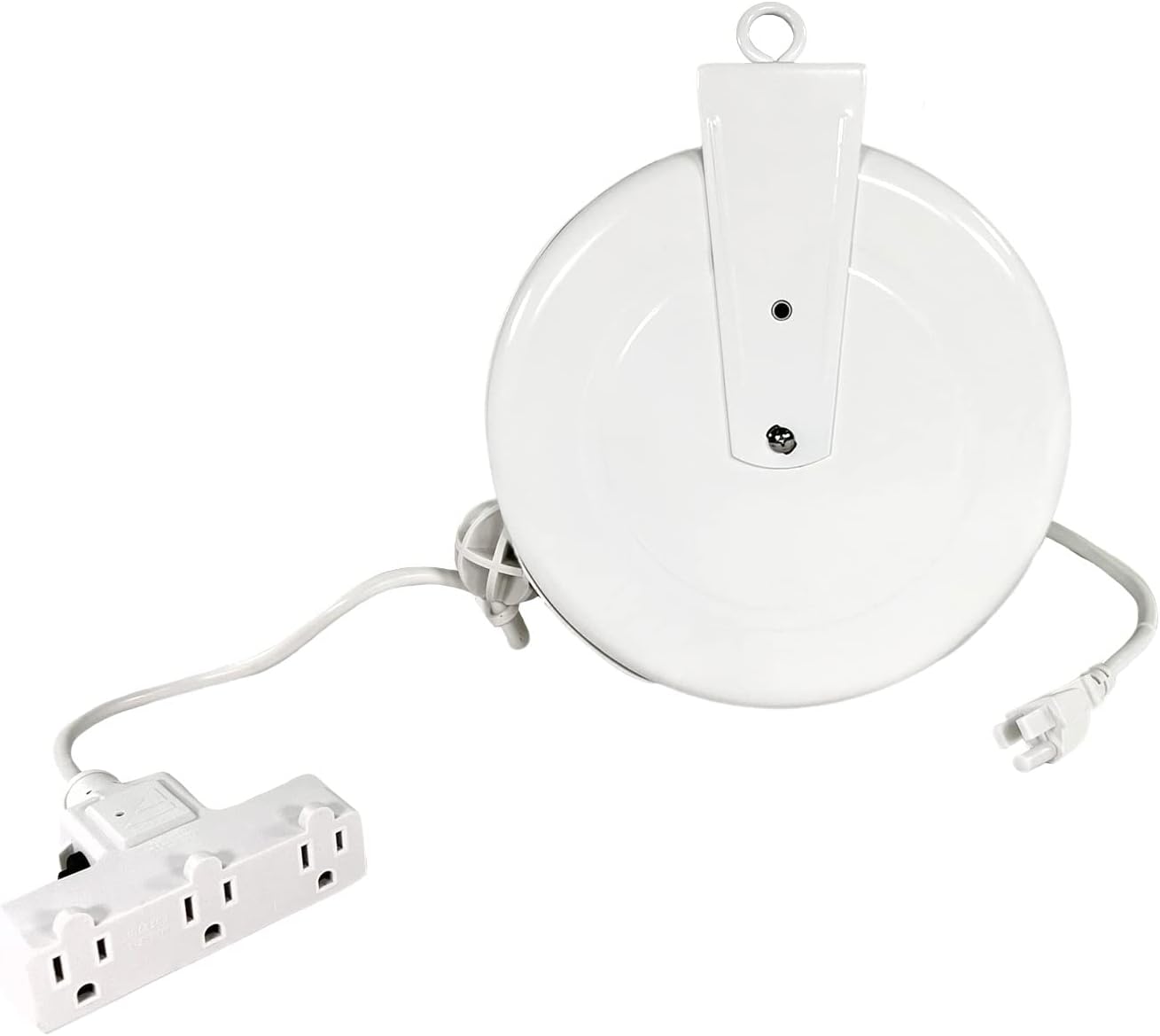 Alert ProReel 5000A-31GF-CB Heavy-Duty Retractable Extension Cord Reel | 30' - 16/3 SJTW Retracting Cord | Tri-Tap Grounded Outlet with Power Light | 10amp Circuit Breaker