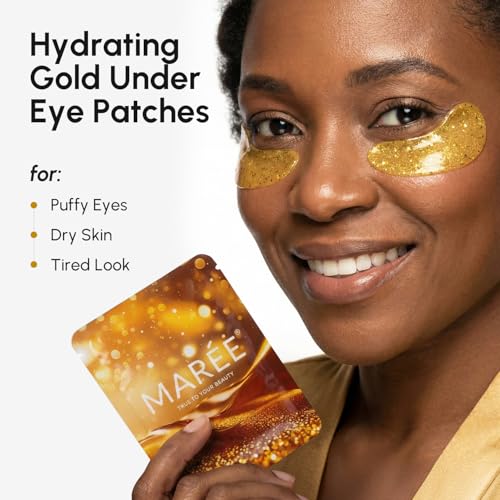 Image of MAREE 24K Gold Under Eye Gels for Puffiness - Collagen & Hyaluronic Acid