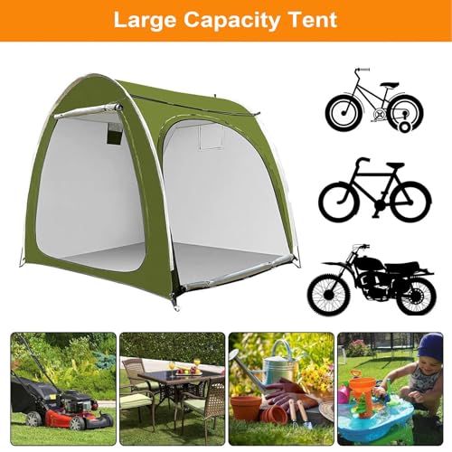 Cobertizo de bicicleta resistente a los rayos UV con lona impermeable exterior 6