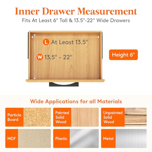 Lifewit 5 Pack Drawer Dividers Plastic 6