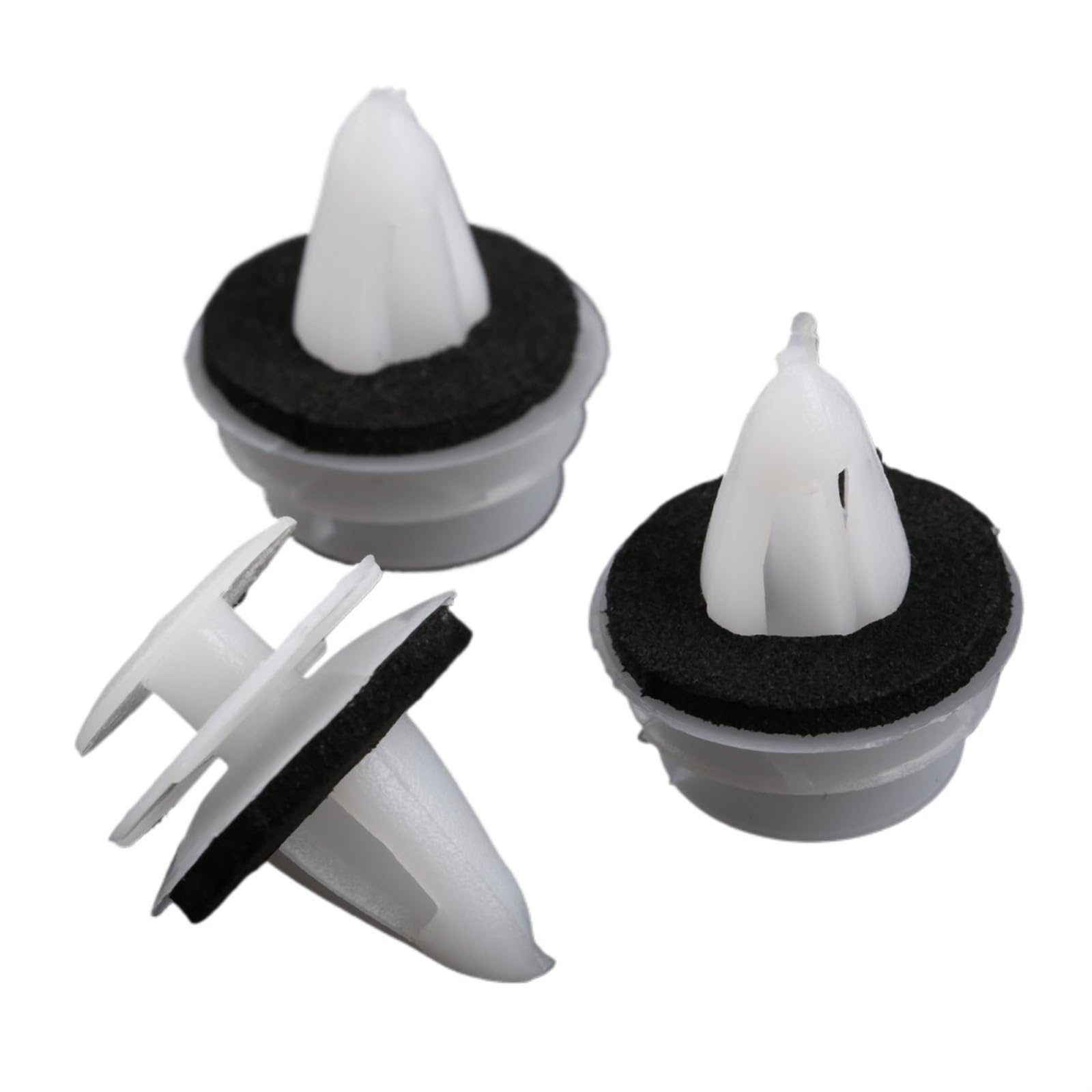 YTQMoreBNZ 50Pcs Car Door Trim Panel Retainer Clips Fastener 9mm Hole White Plastic Rivets Automobile 80999-VE000 For Nissan Infiniti
