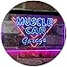 Produktbild ADVPRO Muscle Car Garage Hot Rod Sport Car Bar Décor Dual Color LED Barlicht Neonlicht Lichtwerbung Neon Sign Rot & blau 400 x 300mm st6s43-i3070-rb
